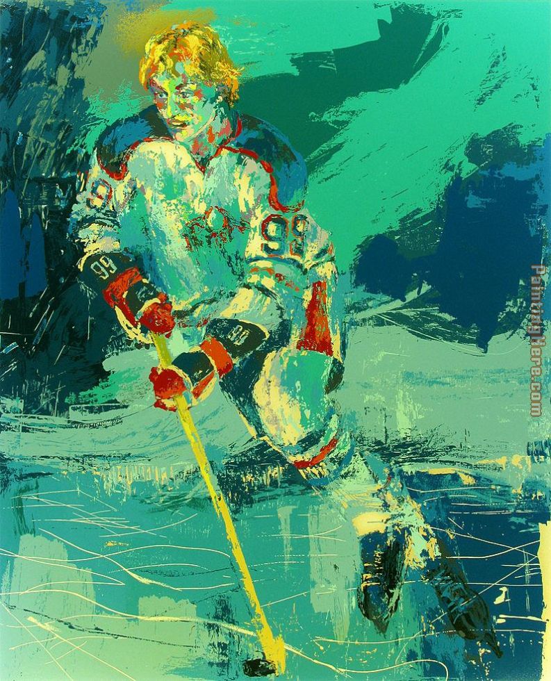 The Great Gretzky painting - Leroy Neiman The Great Gretzky art painting